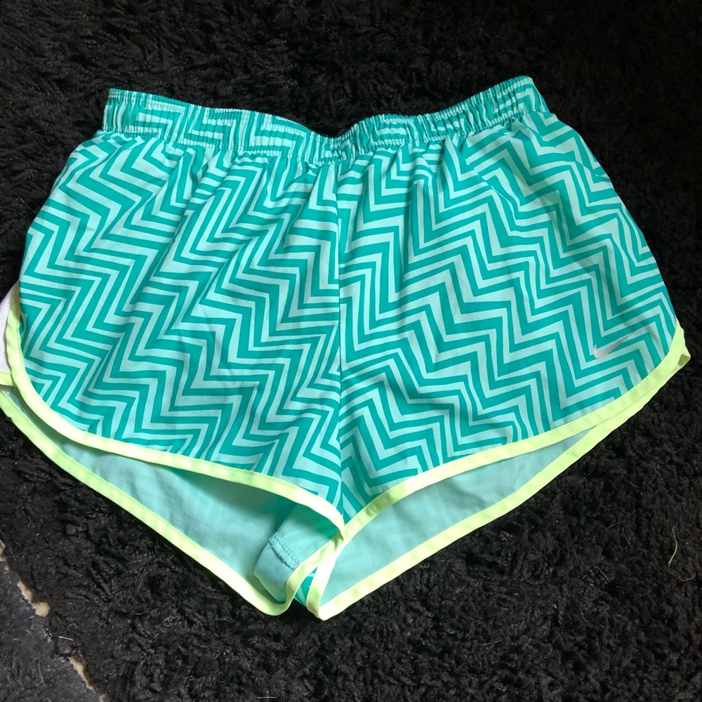 Green Aztec Running Shorts